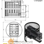 Фото №2 Печь для бани Везувий Легенда Ретро Стандарт 24 ДТ-4 (выносная топка, чугунная дверца без стекла)