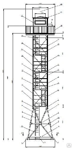 Фото Металлическая наблюдательная вышка МНВ-15
