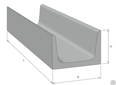 Фото Лоток кабельный железобетонный прямой ЛК