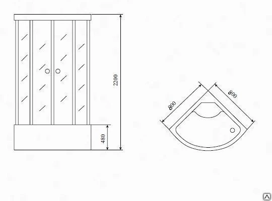 Фото Душевая кабина Timo T-7780 80х80х220