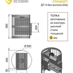 Фото №2 Печь для бани Везувий Оптимум Стандарт 14 ДТ-3 (топка без выноса, чугунная дверца)