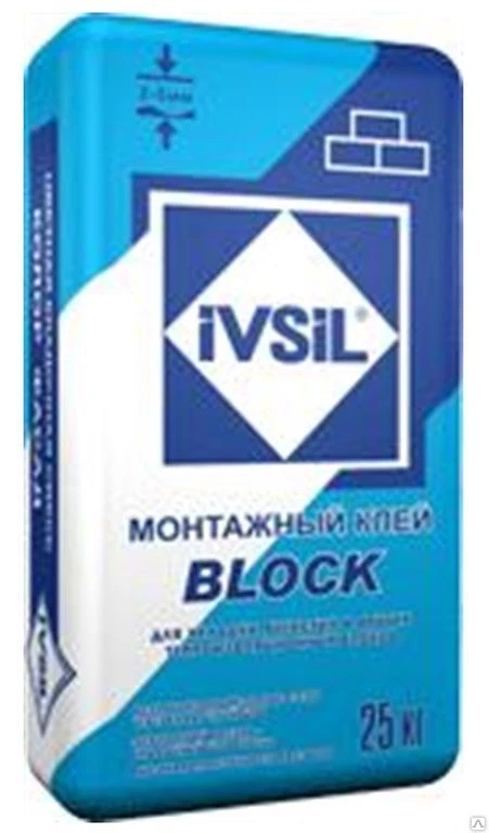 Фото Клей монтажный "IVSIL BLOCK"25кг