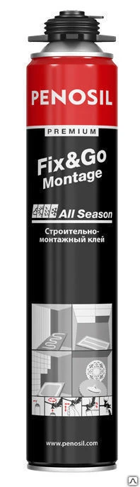 Фото Клей аэрозольный монтажный PENOSIL Premium Fix&amp;GO Montage, 750 мл