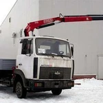 фото МАЗ-437043-340 FASSI F80А.22 7.7тм, 3650кг-2.0м, 1010кг-7.2м, борт ст. 5.3м