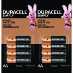 фото Элемент питания Duracell LR6-4BL BASIC 4х4 (16/208/18304)5009139/5008091 (блист.16шт) Duracell Б0046868