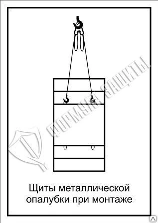 Фото Схема «Щиты металлической опалубки при монтаже» (300х400 мм)