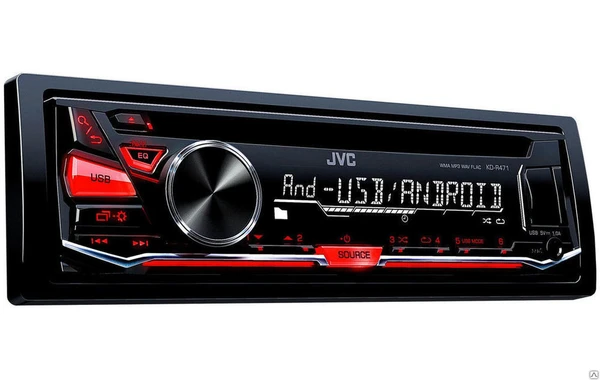 Фото Автомобильная магнитола JVC KD-R471 1Din CD/MP3