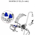 фото Муфта коленчатая AA M18x1,5 12L POD-HKR-000120 для фронтального погрузчика Metal-Fach Т219