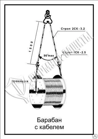 Фото Схема «Барабан с кабелем» (300х400 мм)