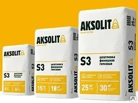 Фото Шпатлевка финишная гипсовая AKSOLIT S3