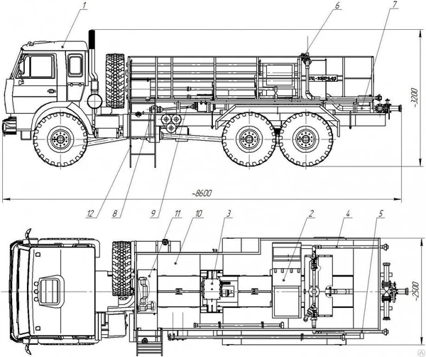 Фото Установка цементировочная УЦ-400Р1 с насосом СИН 32 на шасси КАМАЗ 43118-42
в