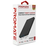 фото Внешний аккумулятор Promate Bolt-10 10000mAh ,2 порта USB 2.0, 5В 2А каждый, LED (black) (48570)