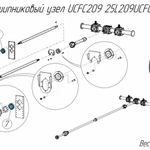 фото Подшипниковый узел UCFC209 25L209UCFC на навозоразбрасыватель Metal-Fach N-272