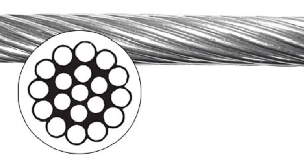 Фото Трос канат из нержавеющий сталь нержавейка , плетение свивка 1х19.