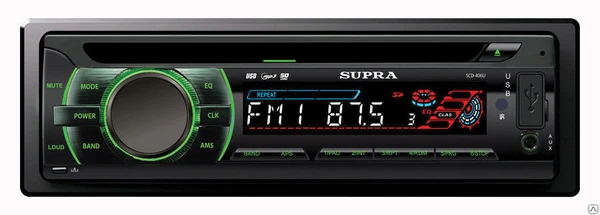 Фото Автомобильная магнитола SUPRA SCD-406U 1Din CD/MP3