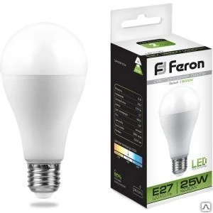 Фото Светодиодная лампа feron 25w 230v e27 4000k, lb-100 25791