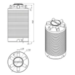 Фото №2 Емкость ЭВЛ-Т 500 литров цилиндрическая вертикальная, пластиковая