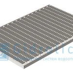 фото Решетка Gidrolica Step Pro 390х590мм - стальная ячеистая оцинкованная 301