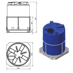 Фото №3 Емкость Т 3000 литров цилиндрическая вертикальная в обрешетке