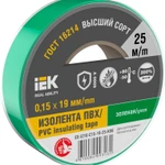 фото Изолента 0.15х19мм (рул.25м) зел. IEK EX-IZ10-C15-19-25-K06