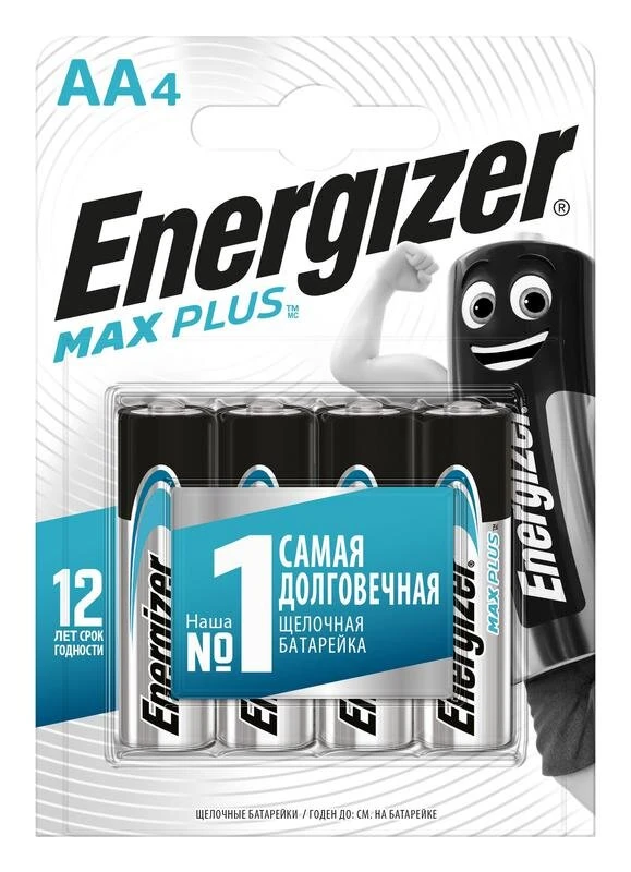 Фото Элемент питания алкалиновый Max Plus LR6/316 BL4 (4/96) (блист.4шт) Energizer E301325004