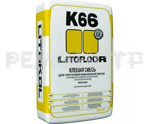 Фото Цементный клей LITOFLOOR K66