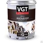 фото Краска VGT PREMIUM фасадная IQ 153 база А долговечная (9 л)