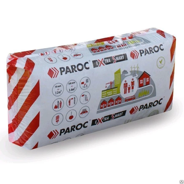 Фото Плита из минеральной ваты Paroc eXtra Smart 50 1200x600мм 0.36м3/уп