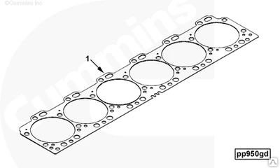 Фото Прокладка ГБЦ на двигатель Cummins ISC ISL QSL L 4981796 3967059