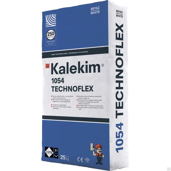 Фото Высокоэластичный клей для плитки Kalekim Technoflex 1054 (25 кг)