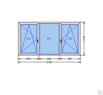 Фото Остекление балкона пластиковыми окнами 2700х1450 мм под ключ