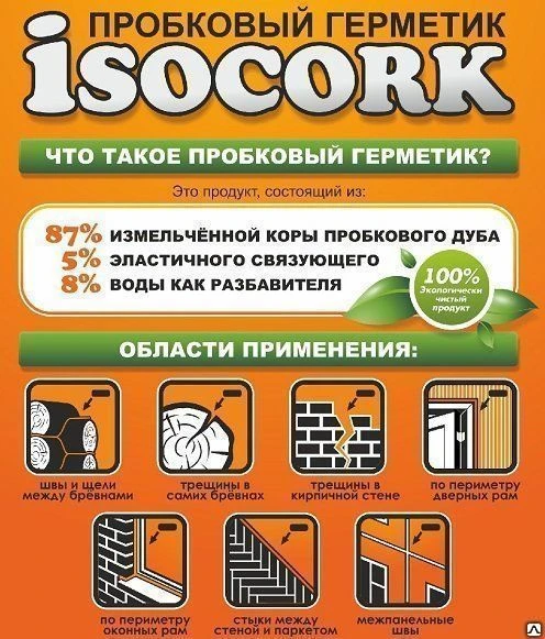 Фото Пробковый герметик iSOCORK