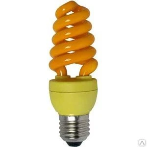 Фото Лампа энергосберегающая Ecola Spiral Color 15W E27 Yellow Желтый 124х45