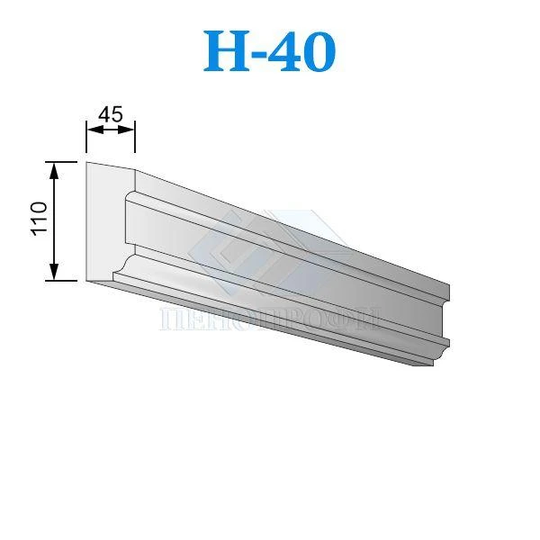Фото Фасадные наличники из пенопласта (пенополистирола) Н-40, ПСБ-С-25Ф. Фасадный декор из пенопласта