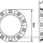 Фото №2 Прожектор 8Вт/12В c LED-элементами (многоугольн. формы), Emaux LEDTP-100