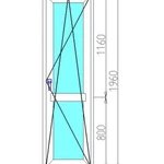 фото Дверь балконная 560х1960 мм schmitz