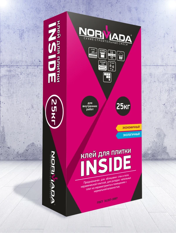 Фото Клей для плитки NORMADA INSIDE (для внутренних работ) (25 кг.)