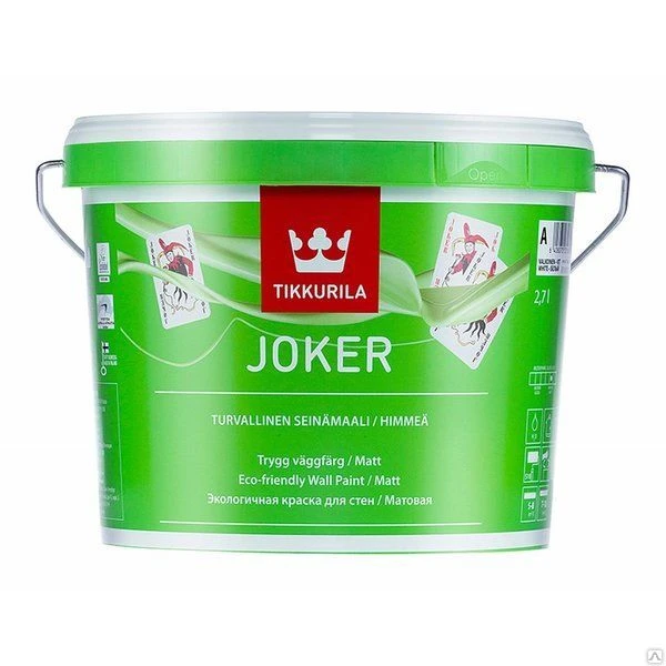 Фото Краска TIKKURILA JOKER A матовая 9л