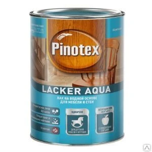 Фото Лак Pinotex Lacker Aqua на водной основе, для мебели и стен, декоративно-за