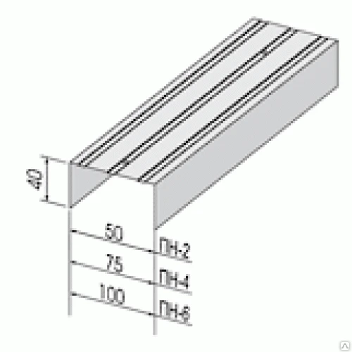 Фото Профиль направляющий ПН 6 (100*40)
