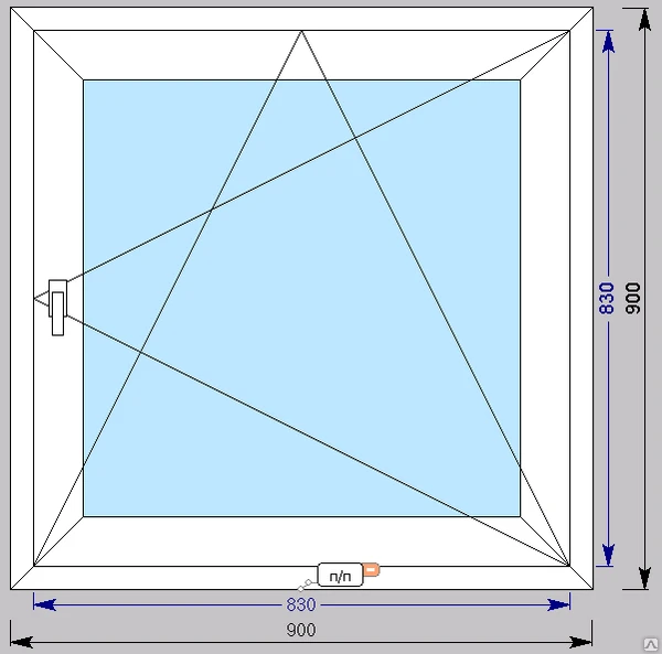 Фото Окно ПВХ КВЕ без установки