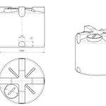 Фото №2 Емкость Т 2000л литров цилиндрическая вертикальная, пластиковая