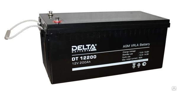 Фото Аккумулятоp Delta DT 12200 [ 12В, 200Ач ]