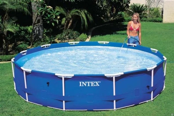 Фото Каркасный бассейн Intex Metal Frame Pool 366х76 см с 
фильтр-насосом 28212