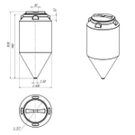 Фото №4 Емкость конусная (бункер) ФМ 120 л без обрешетки