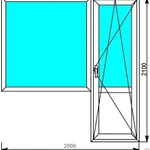 фото Балконный блок с одной откидной створкой