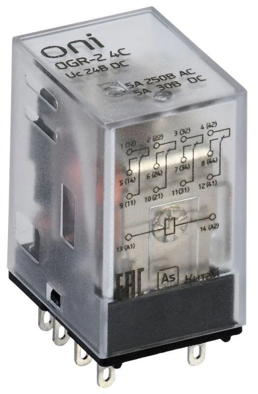 Фото Реле общего назначения OGR-2 4C 24В DC ONI OGR-2-4C-DC24V