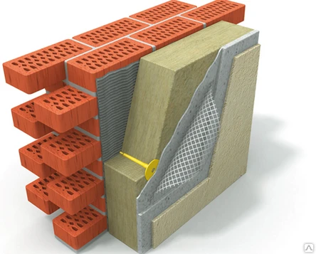 Фото Устройство штукатурного фасада с утеплением