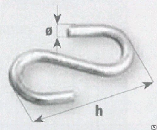 Фото Крючок S-образный оцинкованный арт. 24.45