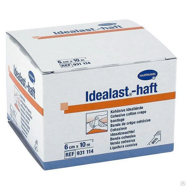 Фото IDEALAST-HAFT red (9310980) когезивный бинт /красный/ 4 м х 10 см